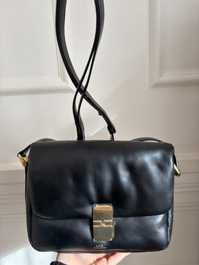 A.P.C. Black Soft Leather Grace Bag