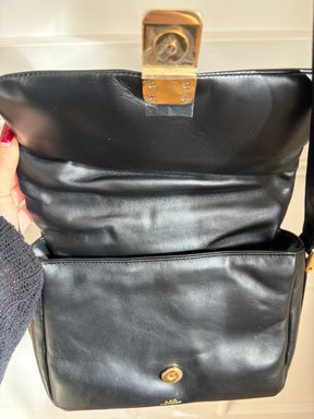A.P.C. Black Soft Leather Grace Bag