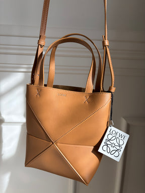 Loewe Puzzle Tote Mini In Warm Dessert