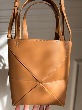 Loewe Puzzle Tote Mini In Warm Dessert