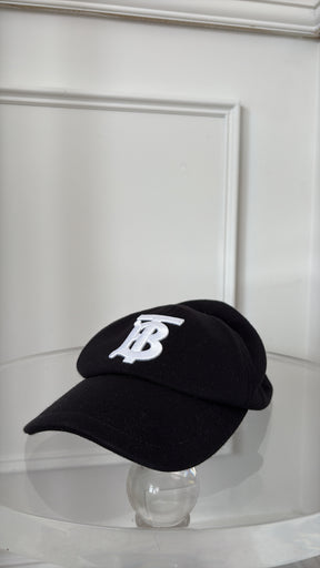 Burberry Black and White Logo Cap, S