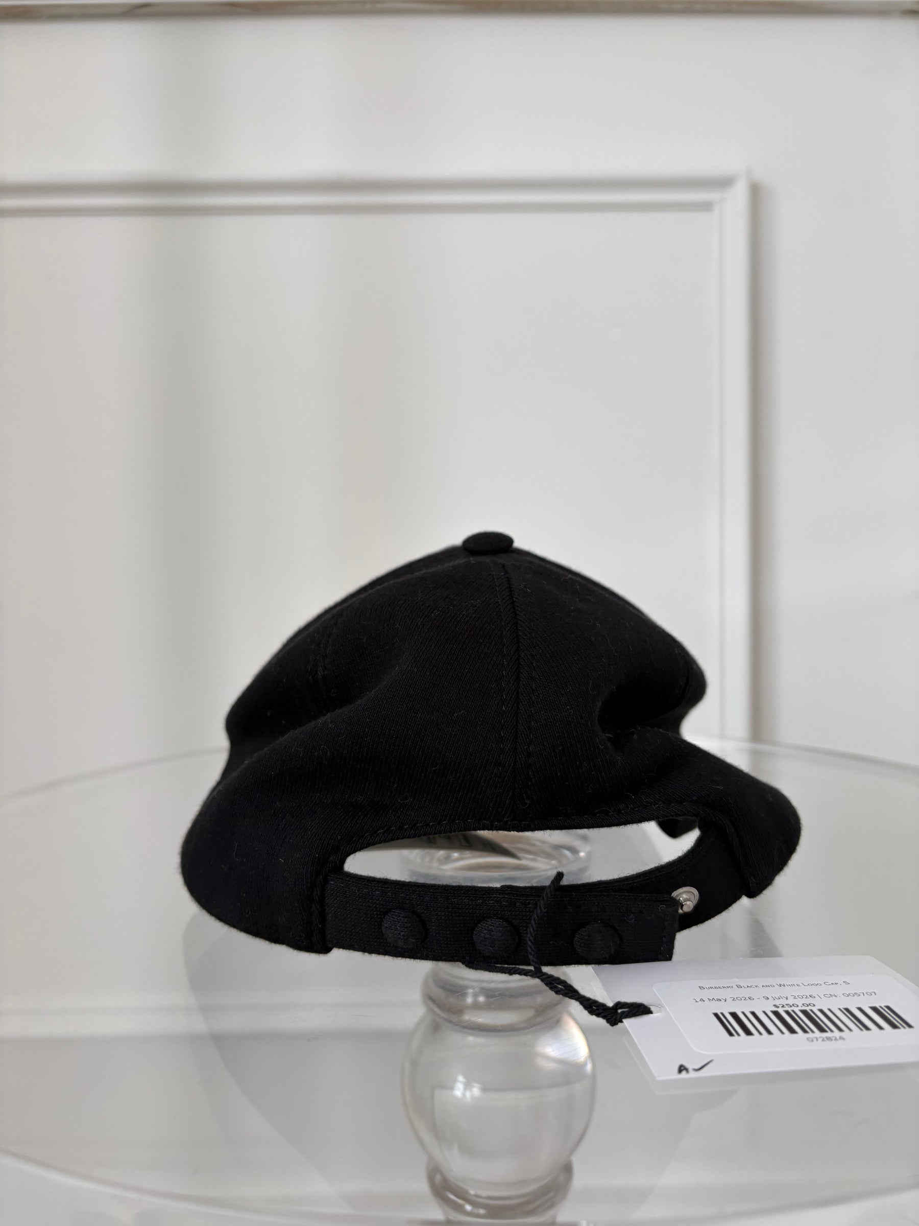 Burberry Black and White Logo Cap, S