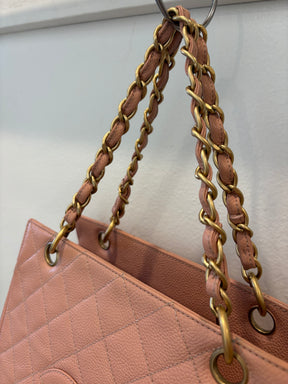 Chanel Pink Caviar Leather Petite Timeless Tote Bag