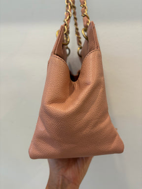 Chanel Pink Caviar Leather Petite Timeless Tote Bag