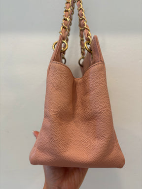 Chanel Pink Caviar Leather Petite Timeless Tote Bag