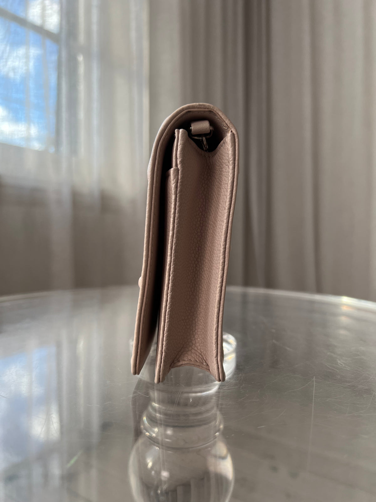 Dior Pale Pink Diorama Wallet on Chain