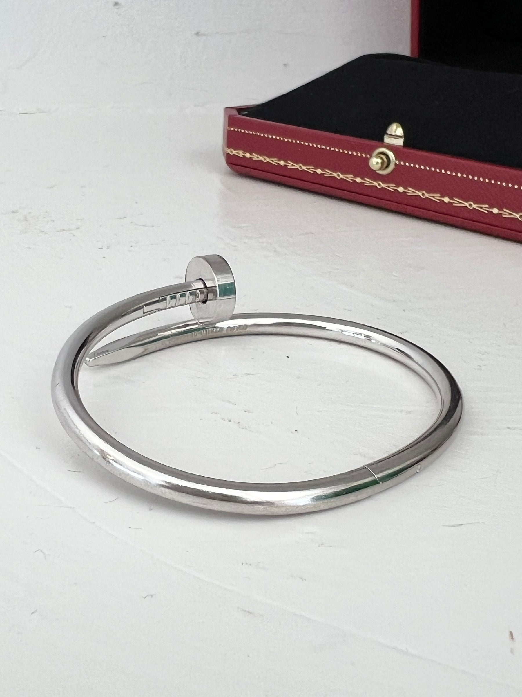 Cartier Juste Un Clou Bracelet In White Gold, 17 cm
