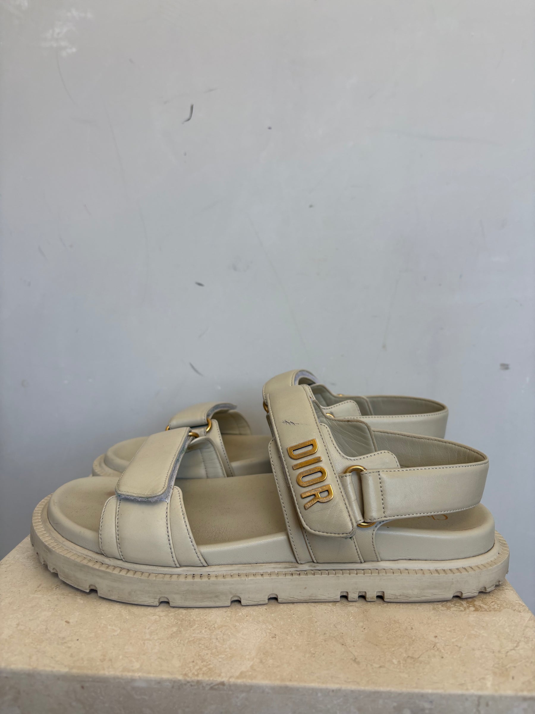 DIOR Dioract Sandals  In Cream, 41