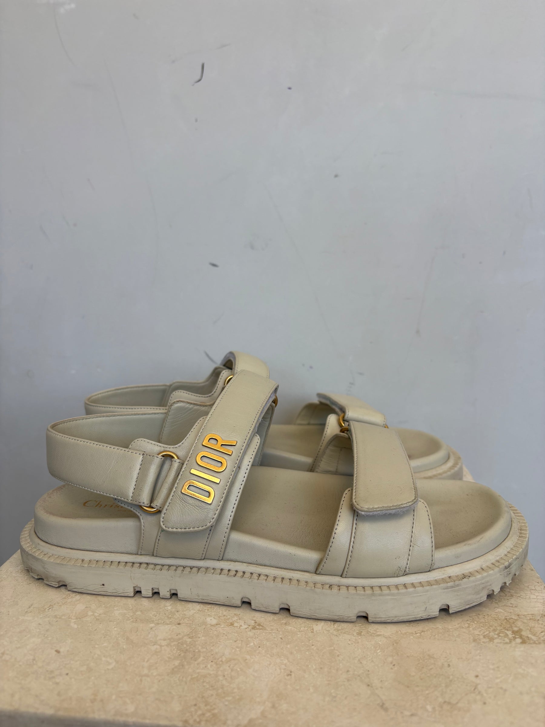 DIOR Dioract Sandals  In Cream, 41