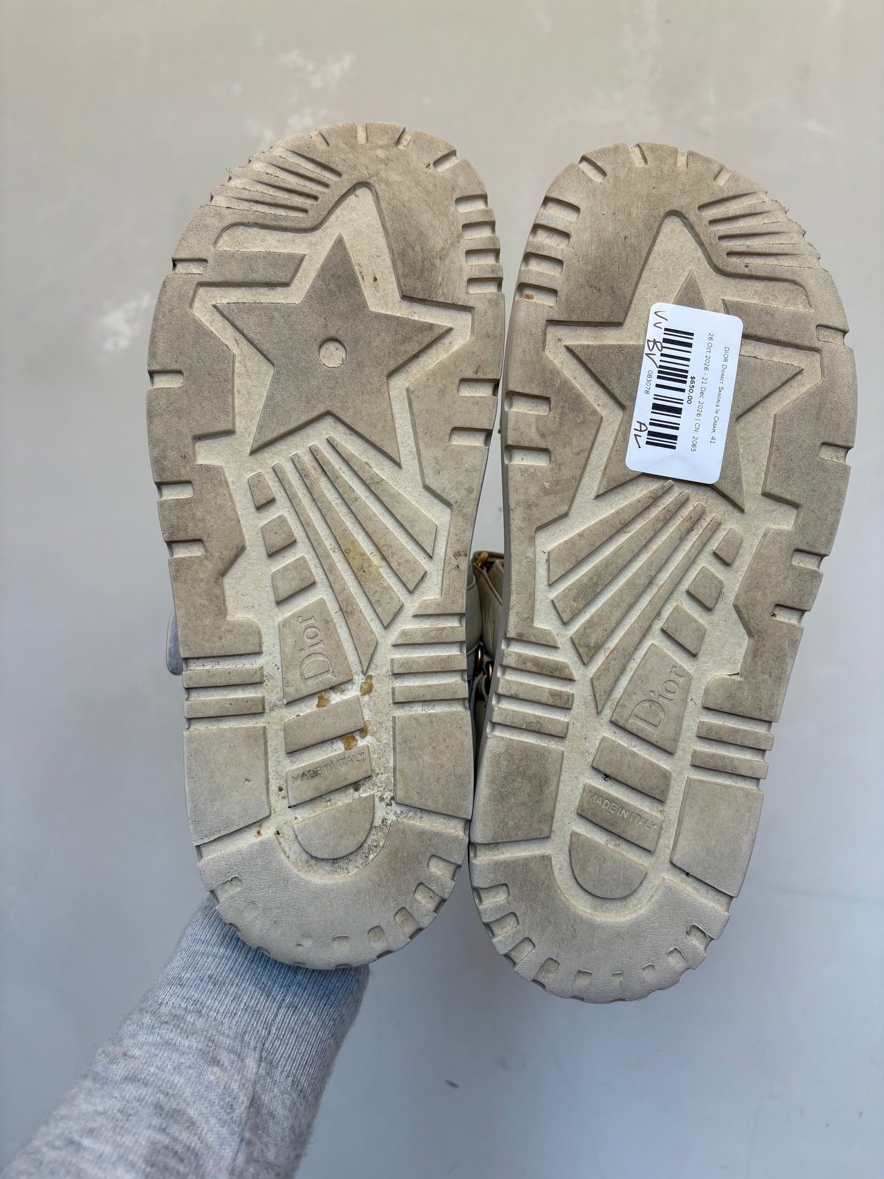 DIOR Dioract Sandals  In Cream, 41