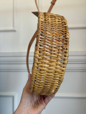 Zimmermann Rattan Half Moon Bag