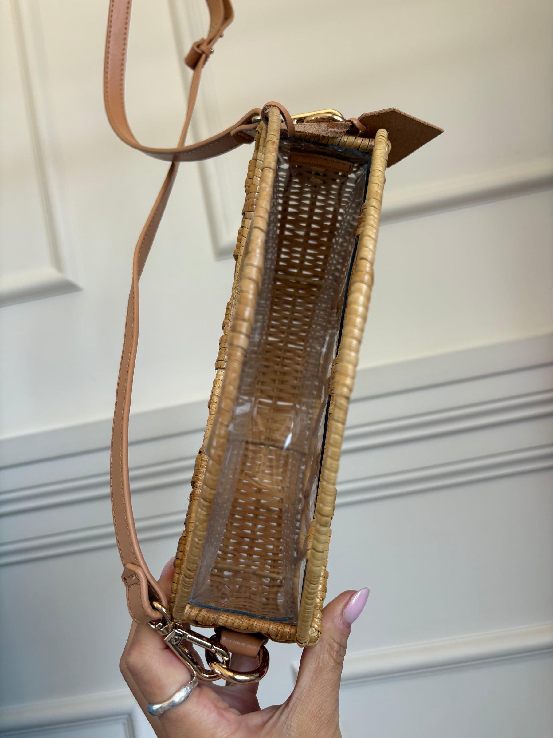 Zimmermann Rattan Half Moon Bag