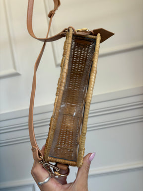 Zimmermann Rattan Half Moon Bag