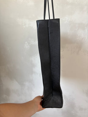 Balenciaga Leather North South Shopping Tote Black