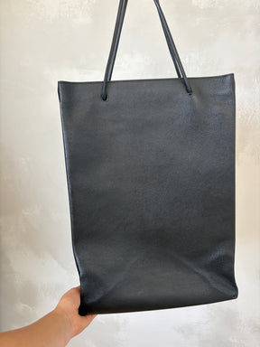 Balenciaga Leather North South Shopping Tote Black