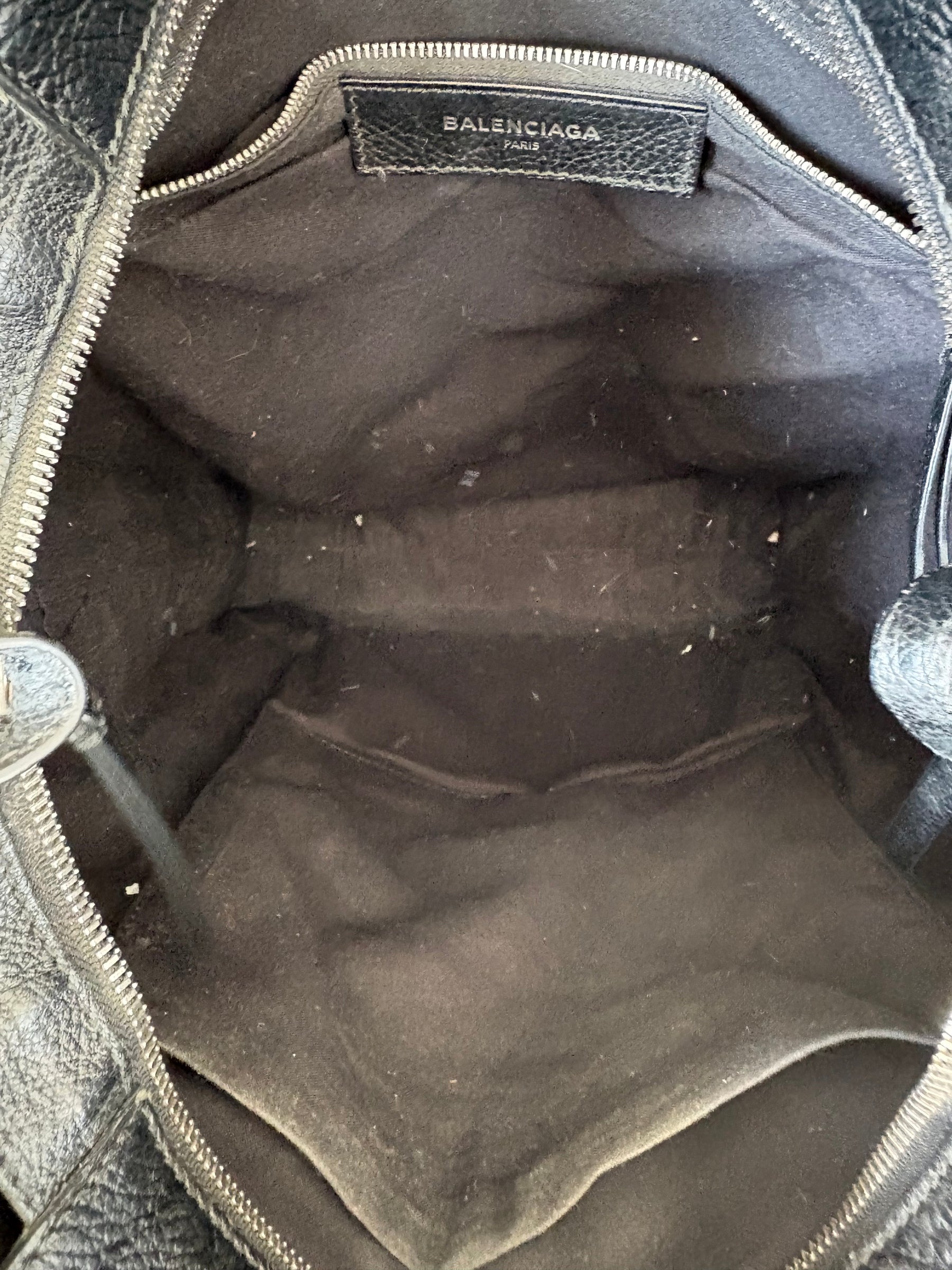 Balenciaga Leather North South Shopping Tote Black