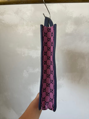 Gucci GG Multicoloured Canvas Tote Pink Navy