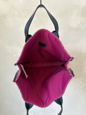 Gucci GG Multicoloured Canvas Tote Pink Navy