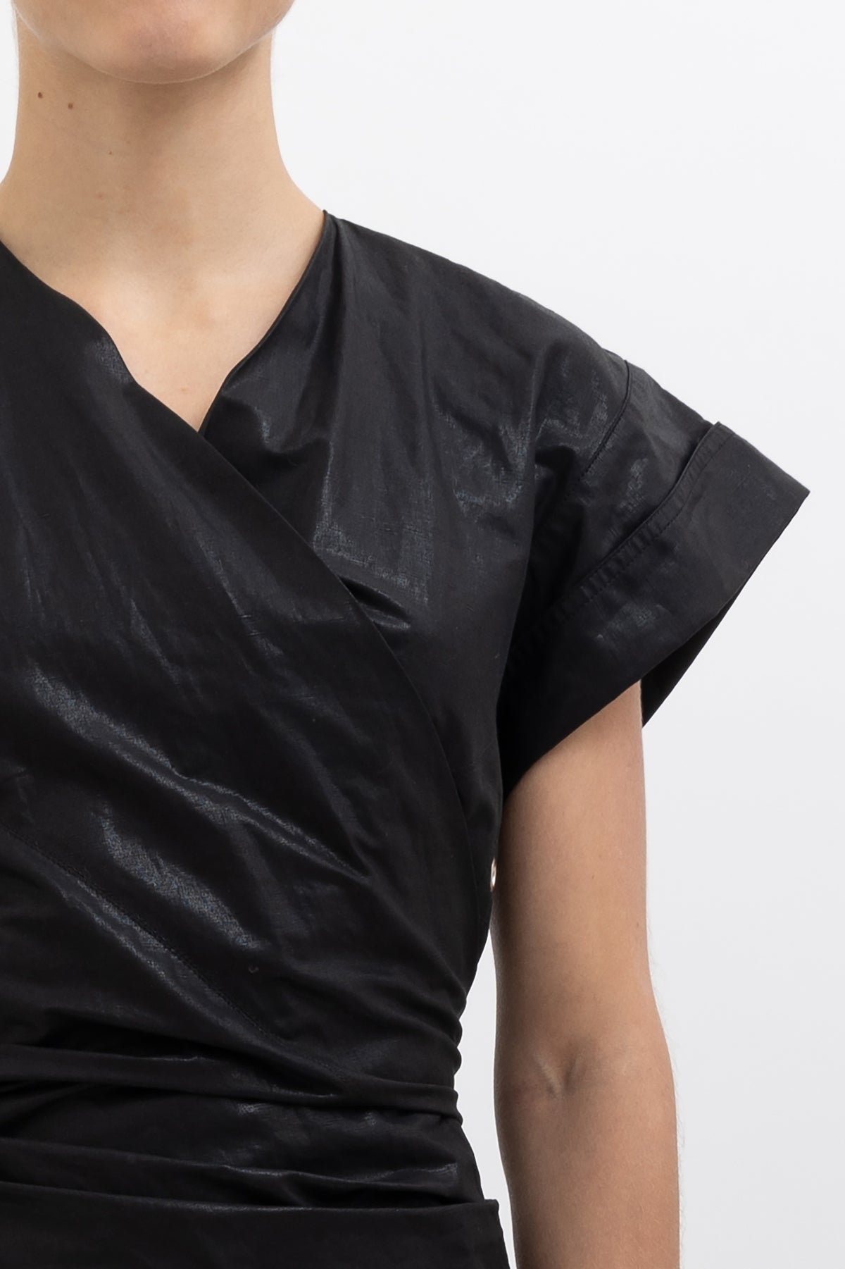 Coated Wrap Dress