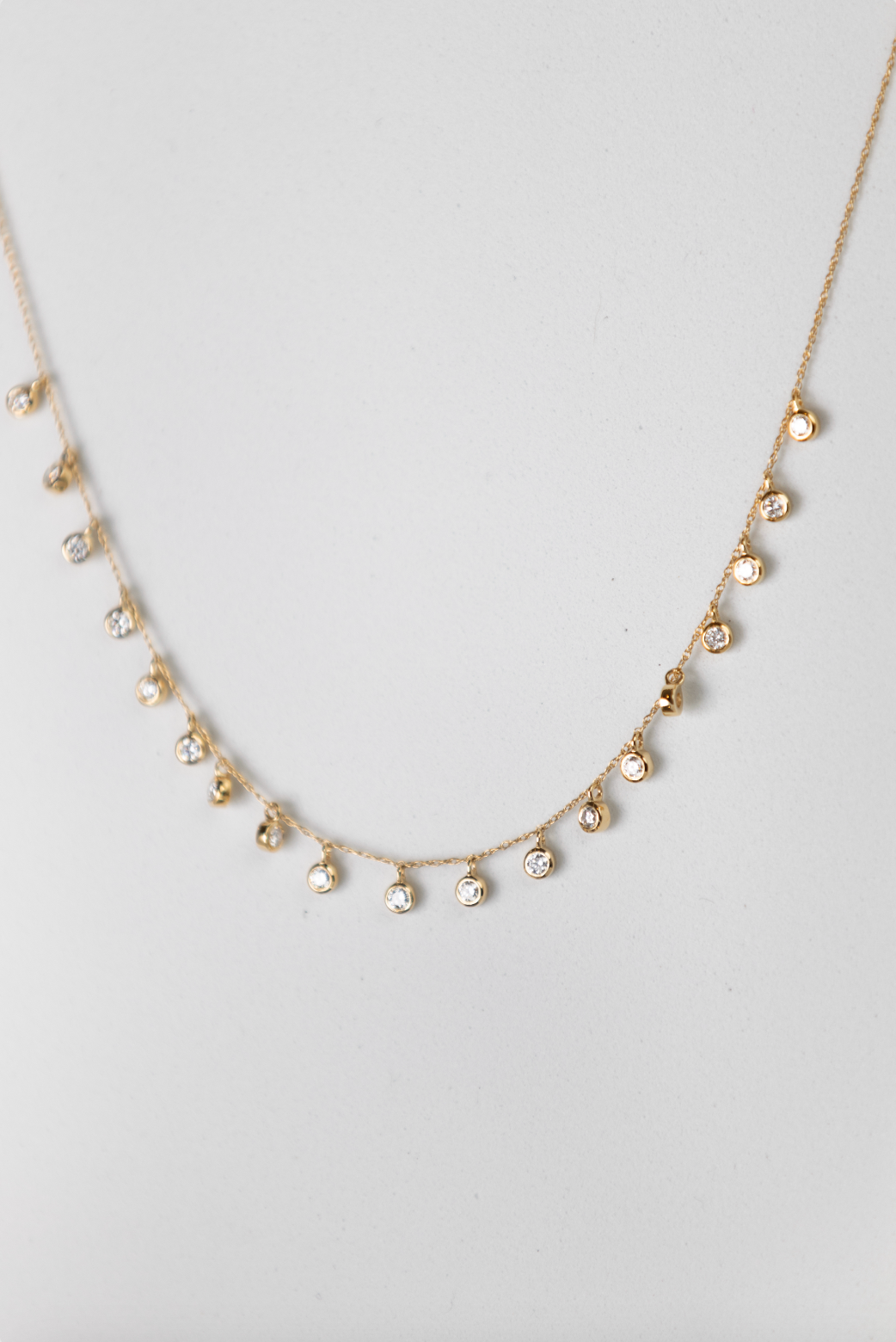 Goldie Paris Gold Necklace with Floating Diamonds
