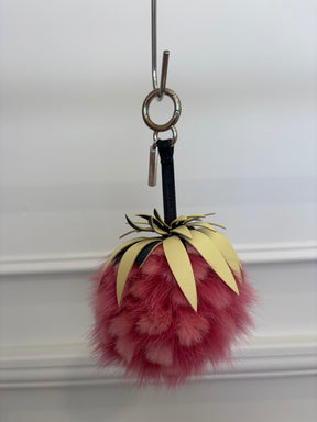 Fendi Pink Fur and Leather Bag Charm