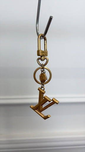 Louis Vuitton Gold Tone Logo Charm,