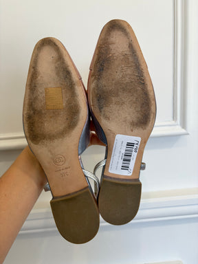 Chanel Pink and Lilac Metallic Slingbacks Flats, 37 C