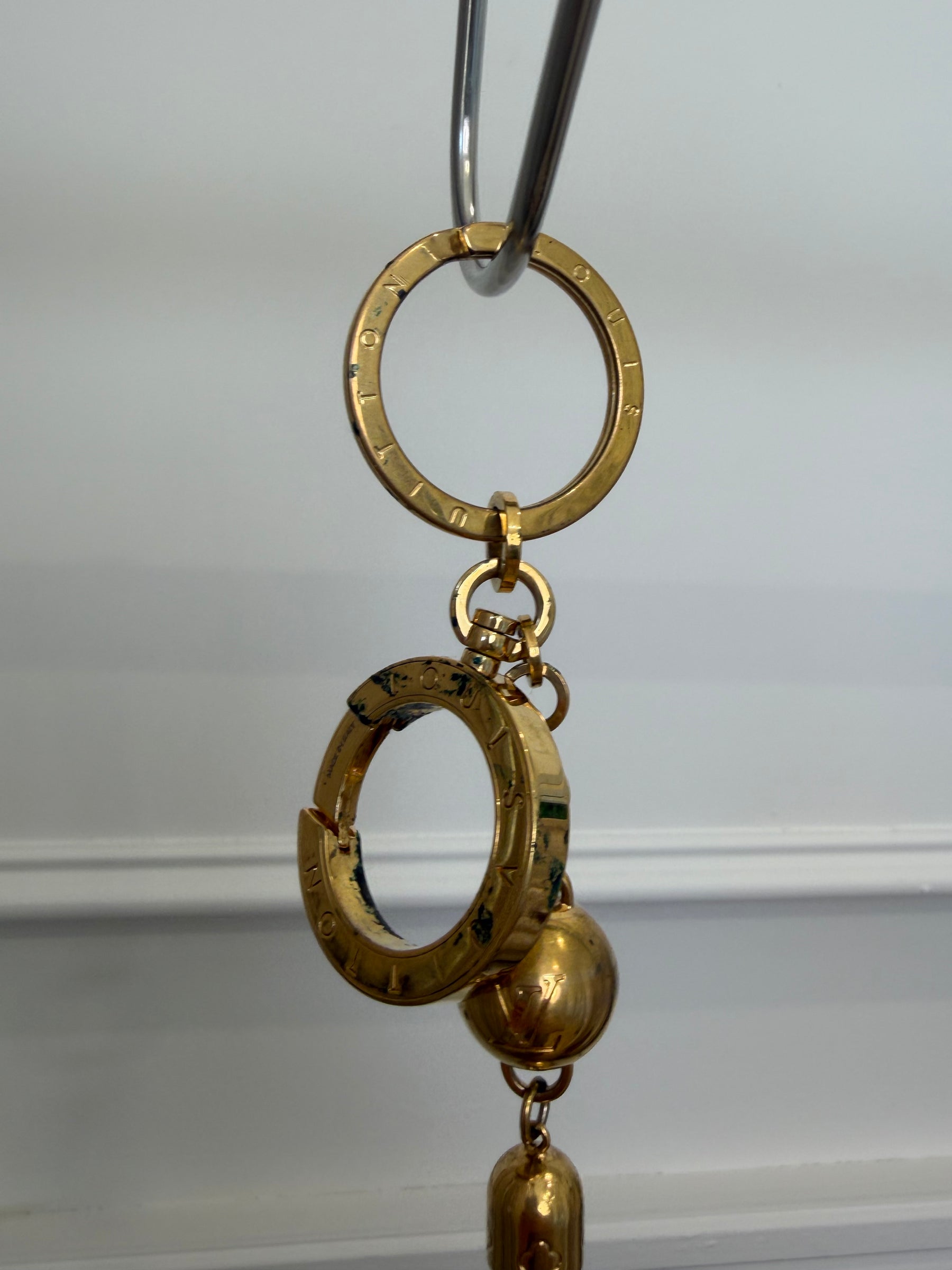 Louis Vuitton Gold Tone Logo Tassel Charm,