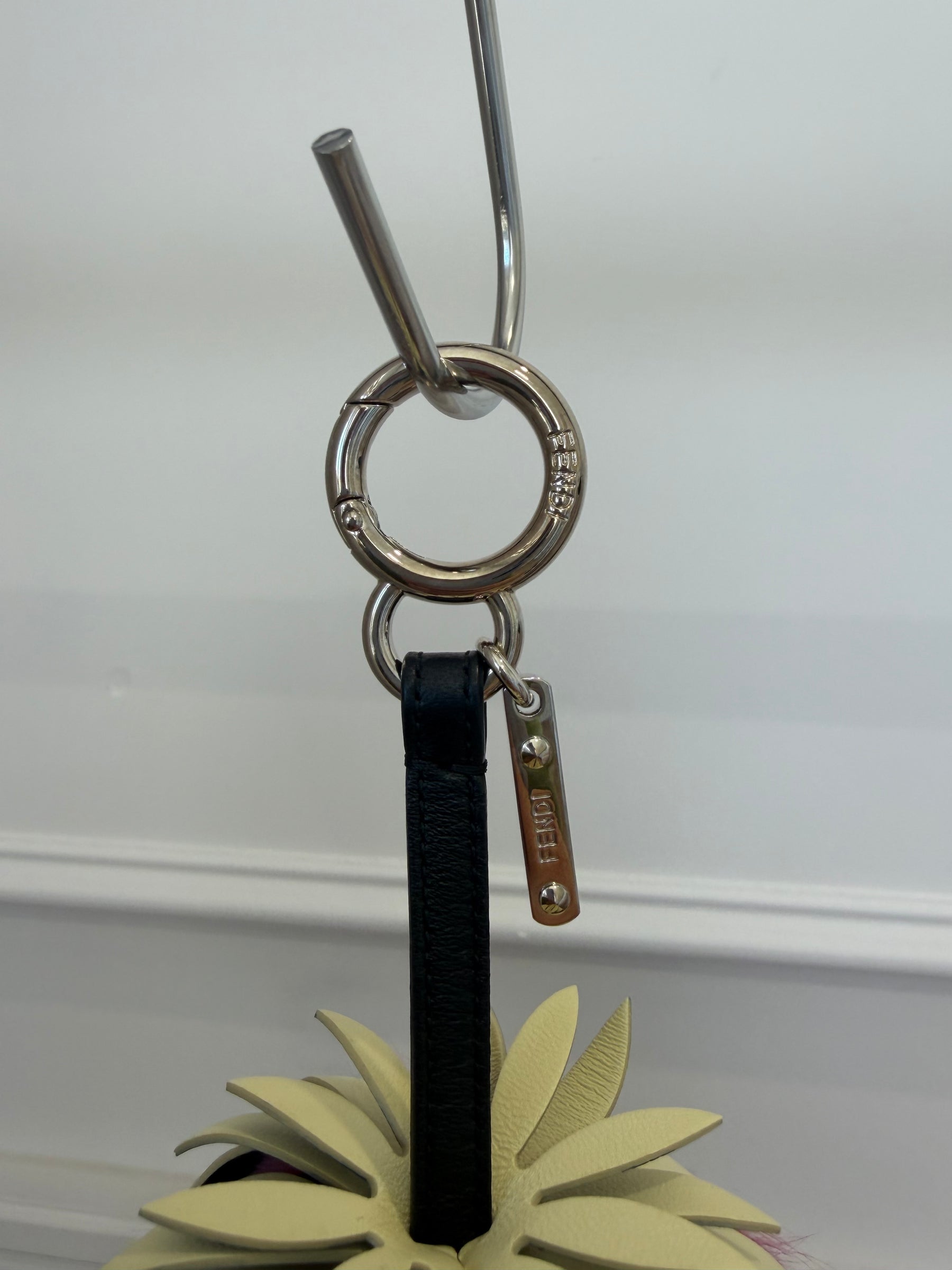 Fendi Pink Fur and Leather Bag Charm