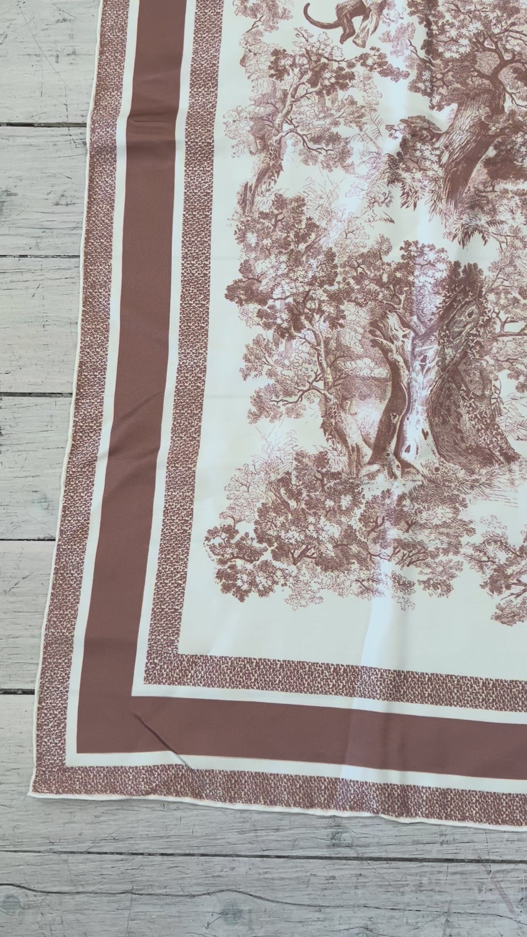 Dior Pink and White Toile De Juoy Silk Scarf