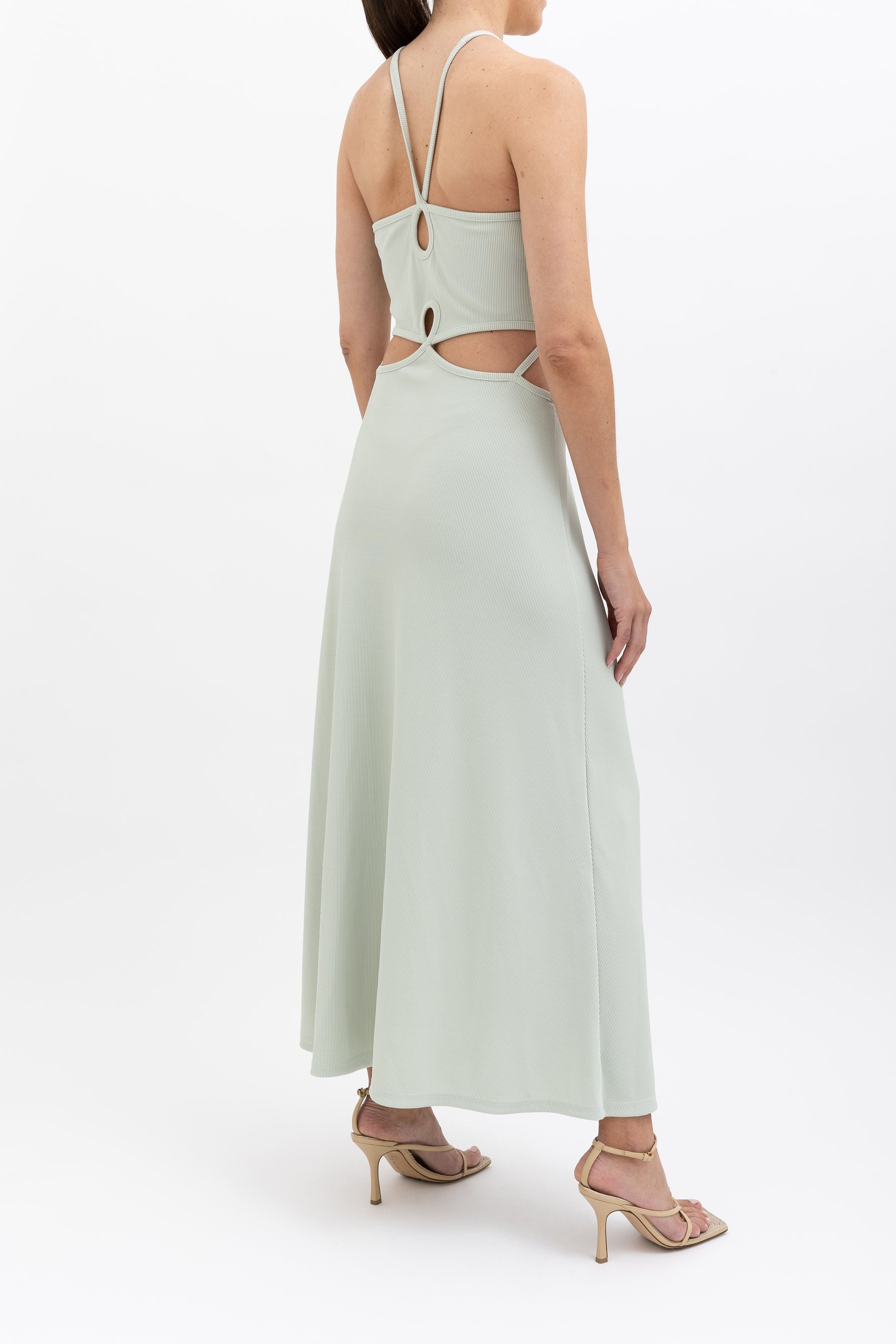Rib Looped Cutaway Dress