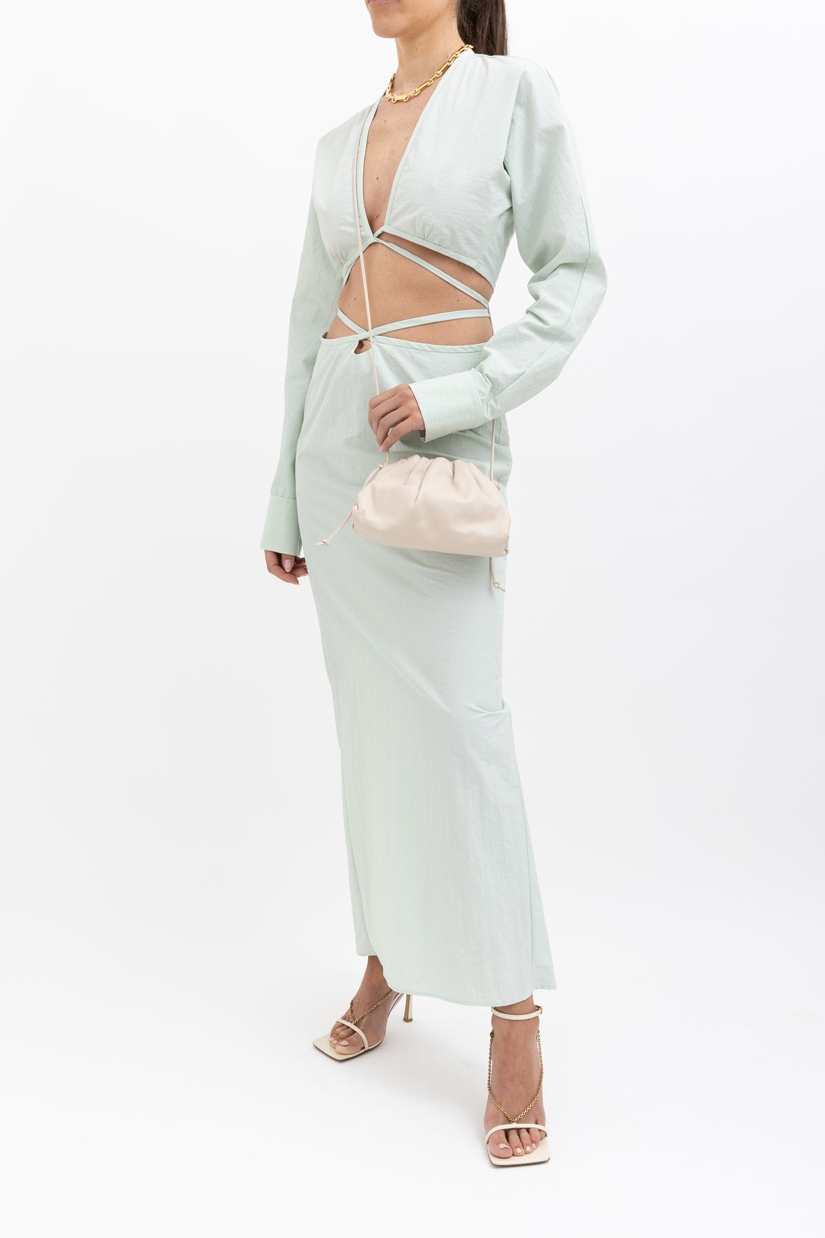 Tech Magyar Cropped Top and Tie Skirt Set