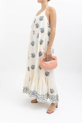 Bossa Embroidered Linen Maxi Dress