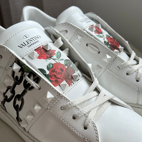 Valentino Garavani Undercover Jun Takahashi white sneakers Rose print, 40